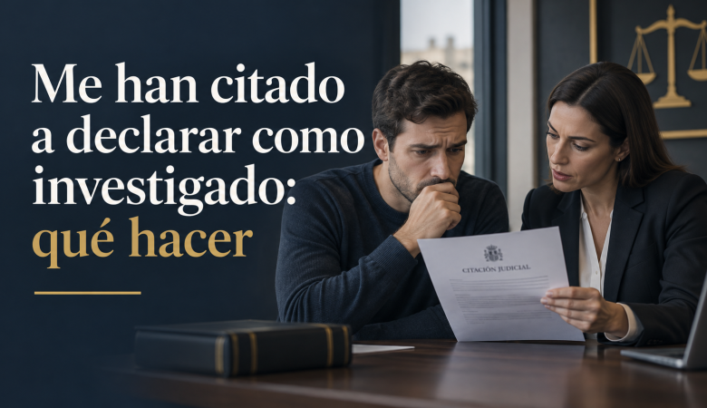 Me han citado a declarar como investigado: qué hacer